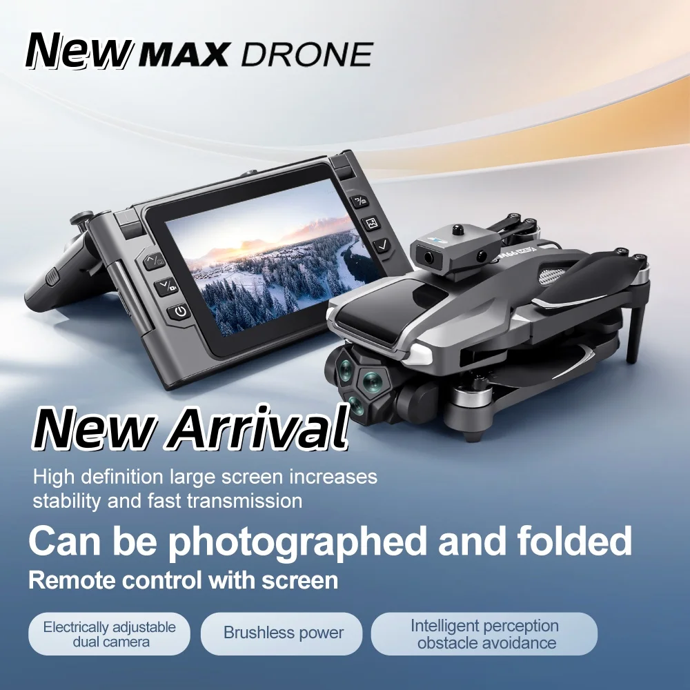 طائرة بدون طيار M6 S-X1 قابلة للطي مع شاشة 4.5 بوصة وبطارية 25 دقيقة وكاميرا فيلم 8K وتحديد موضع التدفق البصري وتجنب العوائق بدون فرش Airc