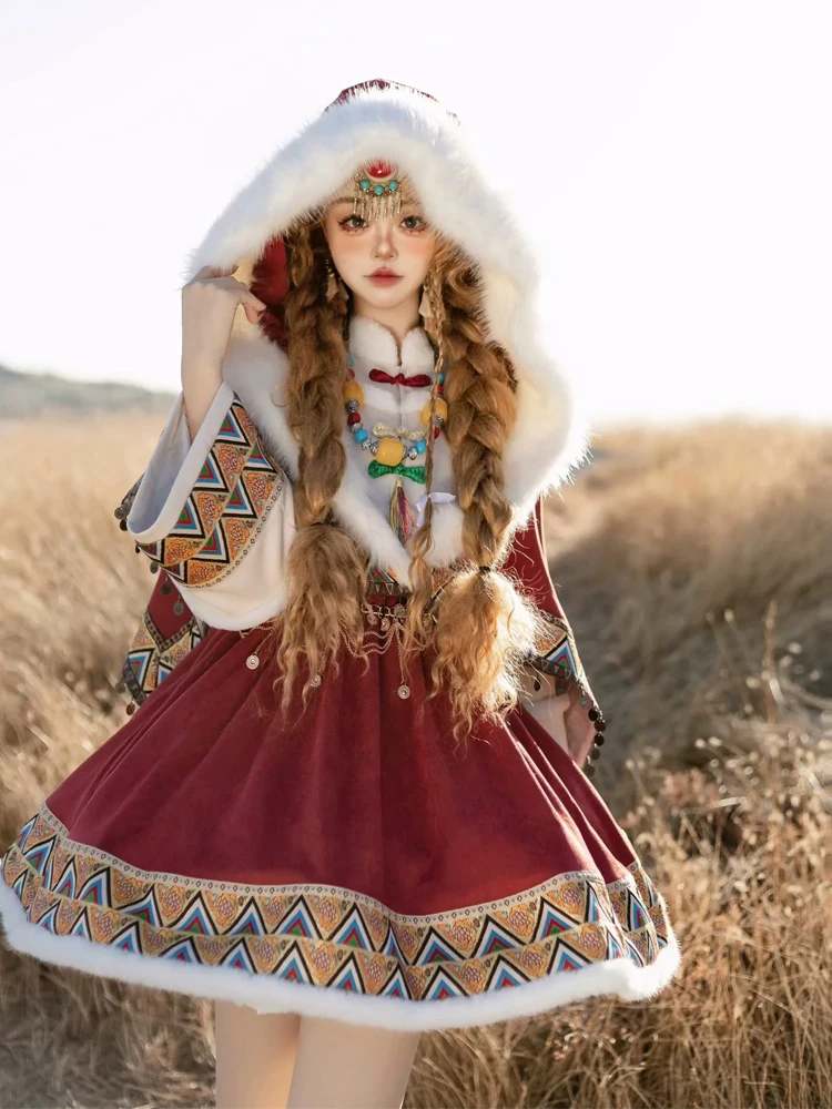 Tibetan Style Women's Suit with Lolita Style