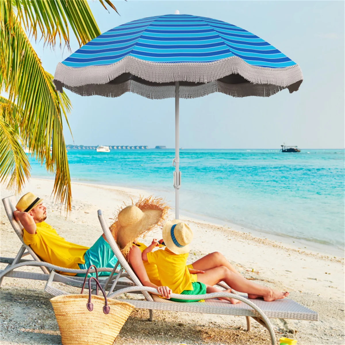 

6.5-foot outdoor umbrella, Navy