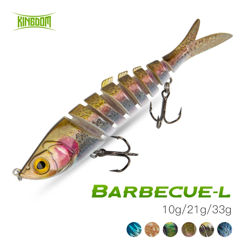 Kingdom Barbecue-L Fishing Lures Multi Jointed Sections Bait 90mm 120mm 140mm 8 Sections Artificial Hard Sea Swimming Baits