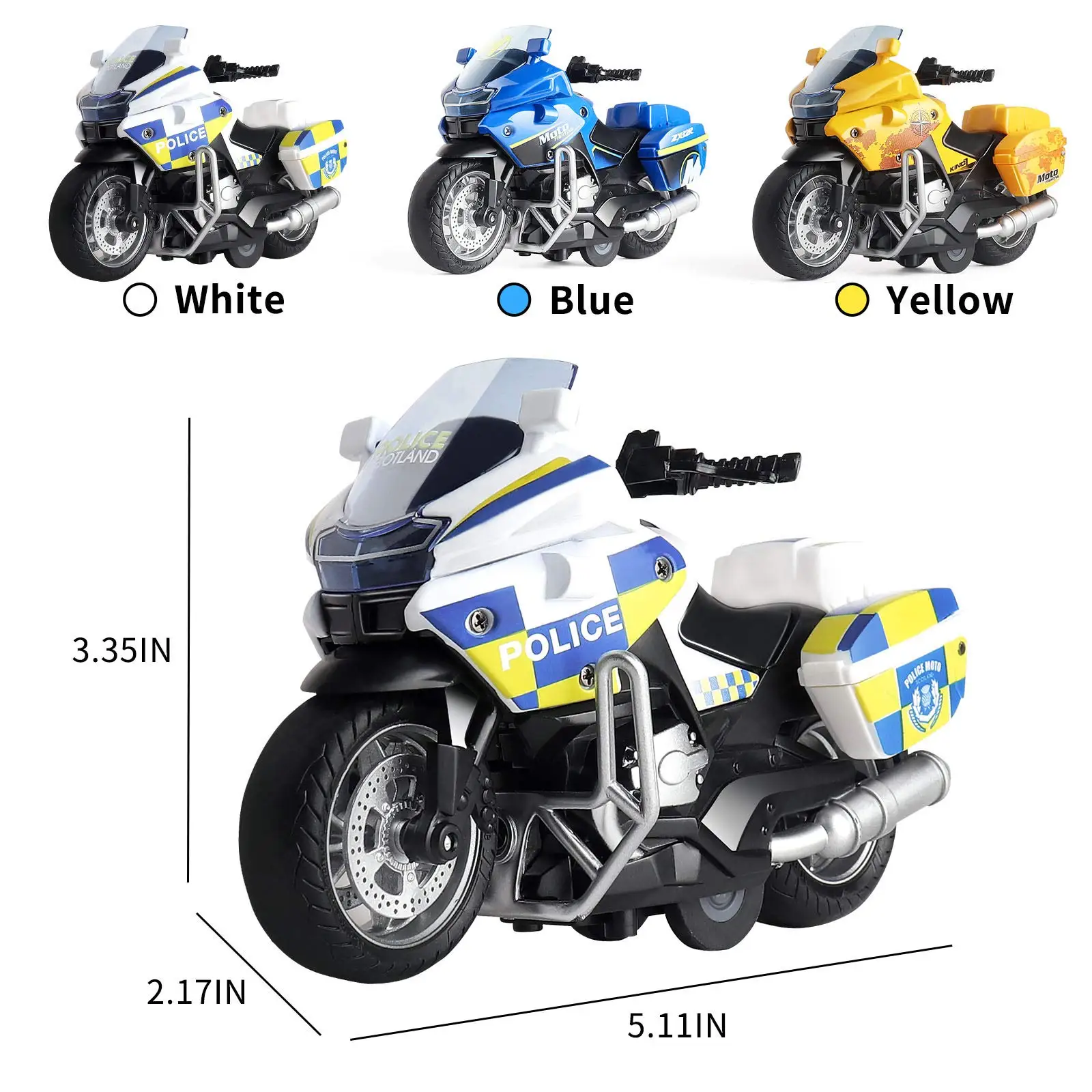 1:14 Scale Alloy Motorcycle Car Model Diecast Car with light sound Pull Back Car for Boys Birthday Gift Kids Toys Car Collection