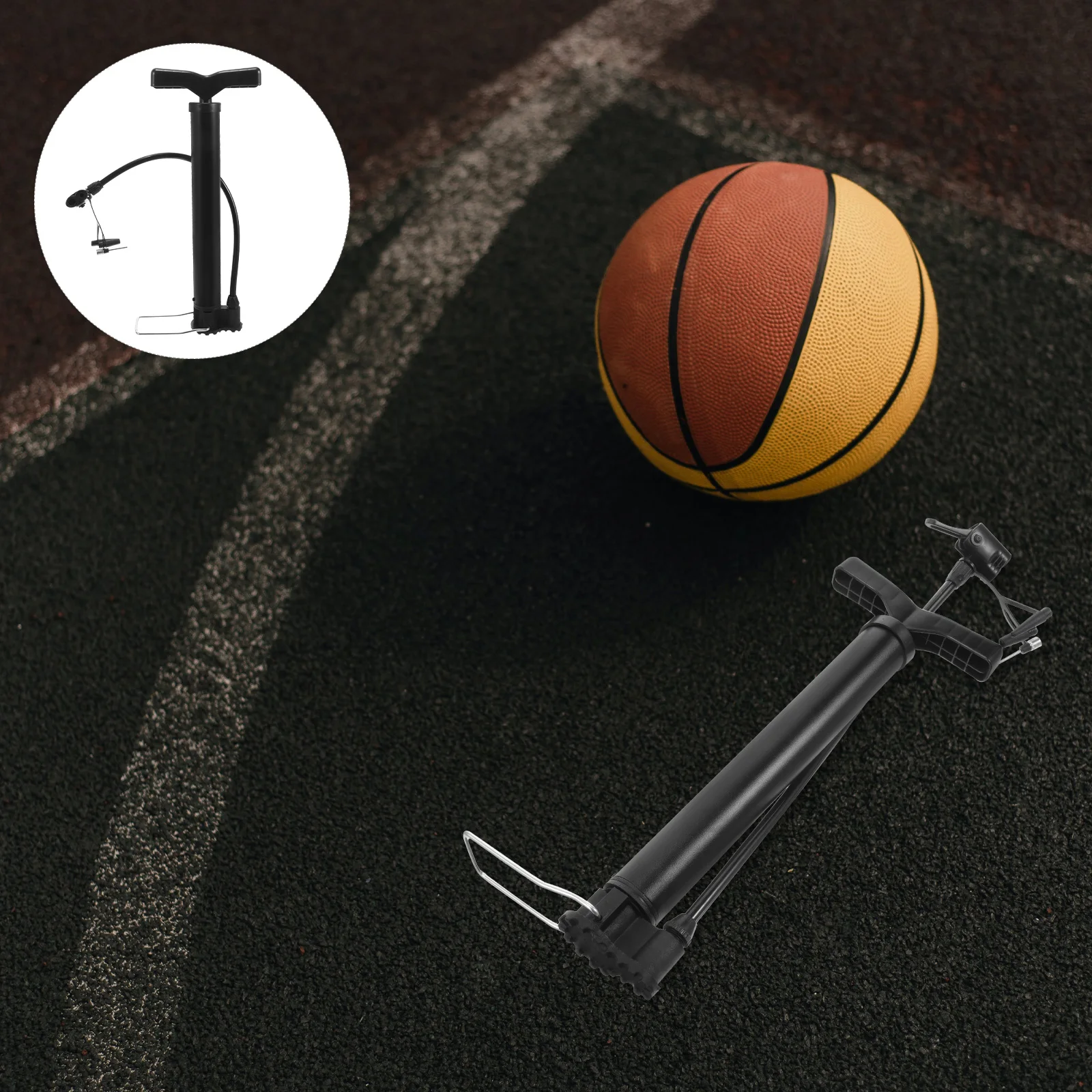 

Portable Ball Pump for Basketball Football Yoga Tire Pump Steel Material Versatile Use Save Time Effort