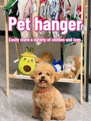 Pet hanger Internet celebrity dog clothes rack dog clothes rack cabinet solid wood storage small coat rack cat floor type