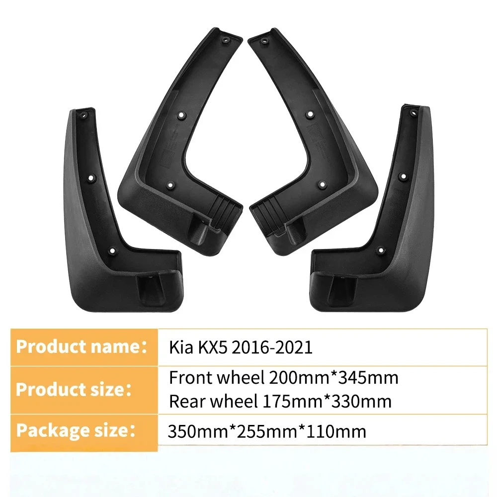 For Kia KX5 Kia Sportage 2016-2021 Car Tire Fender Splash Guard Front and Rear Wheel Fender Auto Parts 4pcs