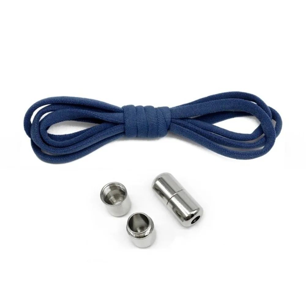 Halbkreisförmige Schnürsenkel ohne Binden mit Metallverschluss, elastische Sneaker-Schnürsenkel, verstellbar, Einheitsgröße, Schuhzubehör