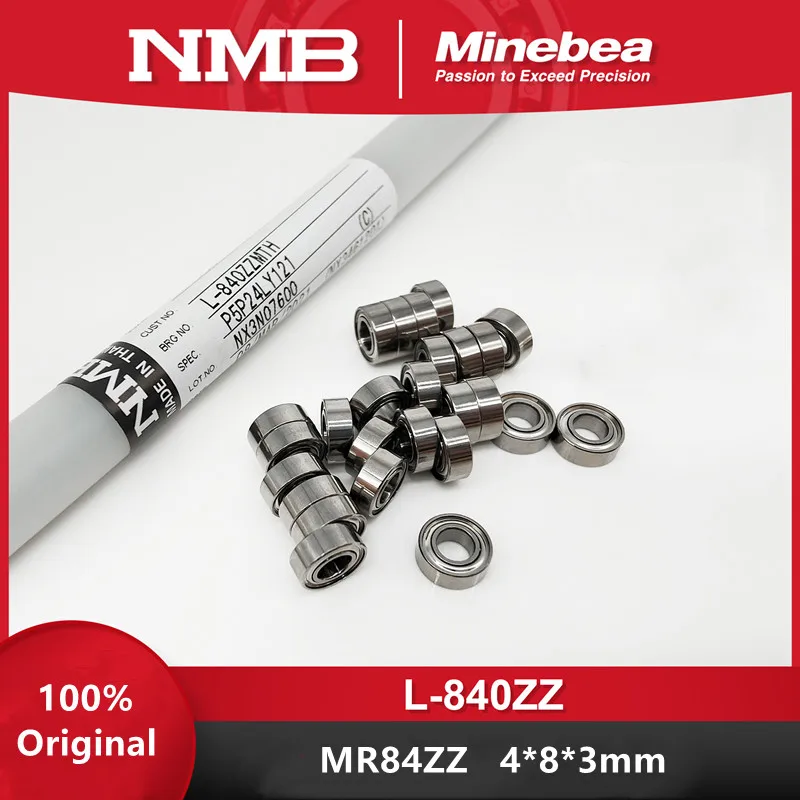 Original Minebea NMB bearing L-840ZZ MR84ZZ 4*8*3mm miniature ball bearing 840 MR84 4x8x3 mm