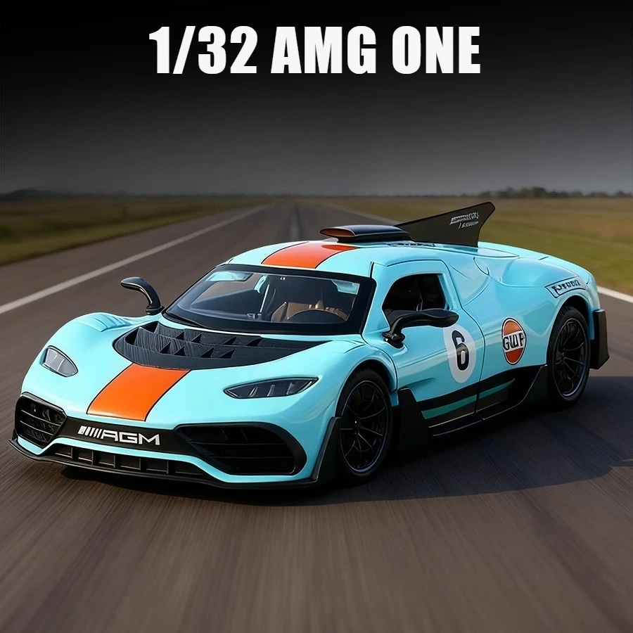

1:32 AMG ONE Supercar Alloy Car Model Diecast & Toy Metal Car Model Simulation Sound and Light Collection Childrens Toy Gift