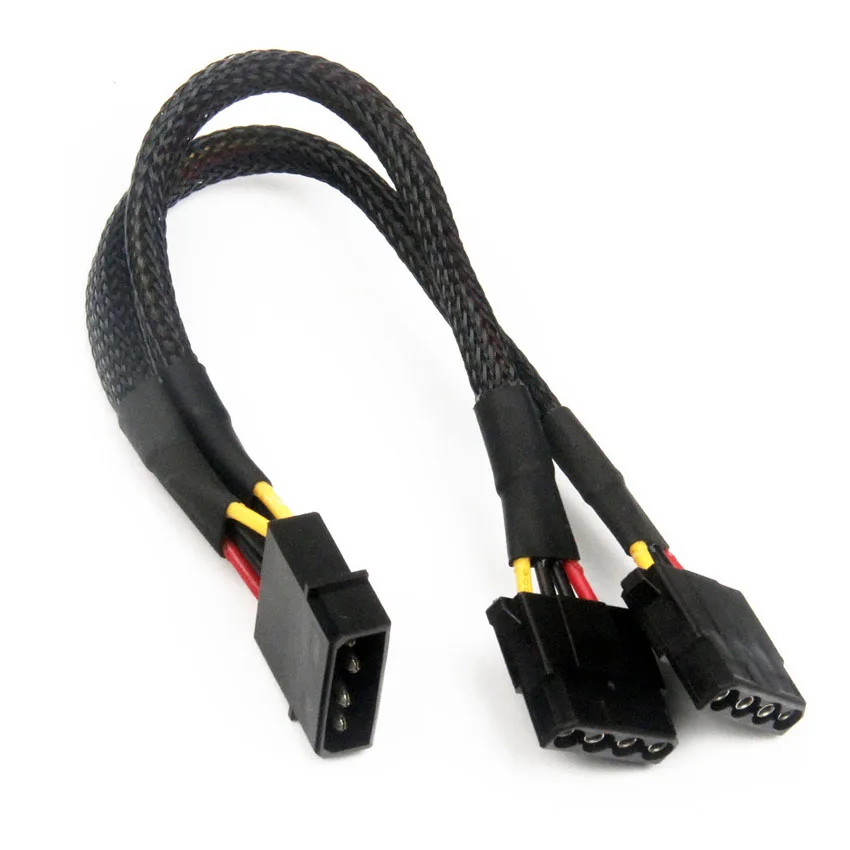 20cm IDE Hard Drive Optical Drive Interface Cable Big 4 Pin 1 In 2 18cm 2 Way 4Pin PSU Power Splitter Cable LP4 Molex 1 to 2