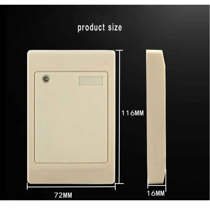 Smart RFID Reader EM ID Reader 125K Wiegand 26/34 Output Suit For Access Control Sn:A2D