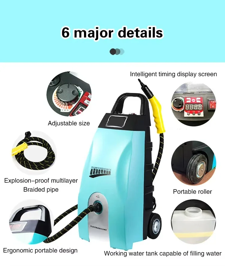 Multifunctional Kitchen Oil Stain High Pressure High-Temperature Steam Sterilization Car Disinfection Steam Cleaner