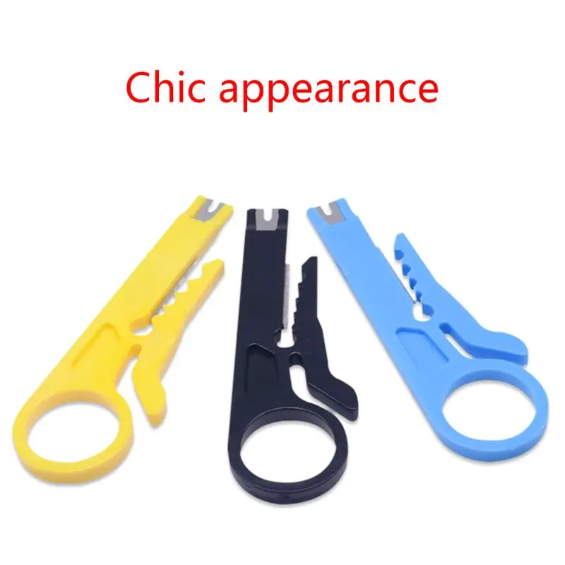 Mini Portable Wire Knife Crimper Pliers Handle Multifunction Crimping Tool Cable Stripping Wire Cutter 3 Colors