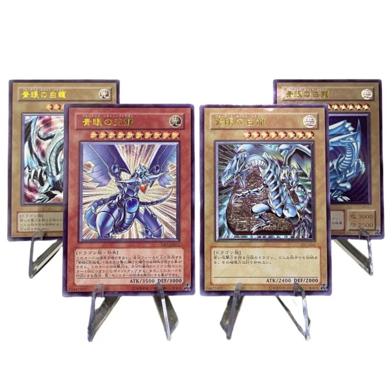 Yu Gi Oh Flash Card Red Blue-Eyes White Dragon Black Magician Diy Ultimate Rare Utr Action Toy Figures Anime Game Collection