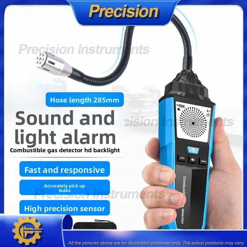 Gas Detector High Sensitivity Digital Display Natural Gas Alarm Leak Tester for Home Safety Multi Gas Monitor