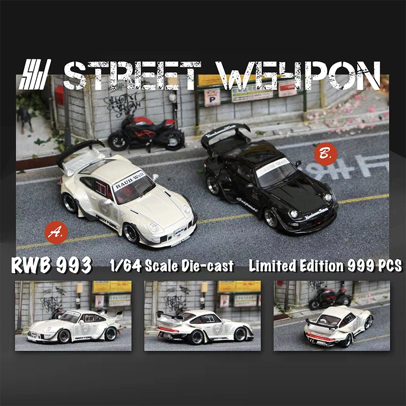 SW 1:64 الكبار هواية RWB 993 تذكارية دييكاست نموذج سيارة