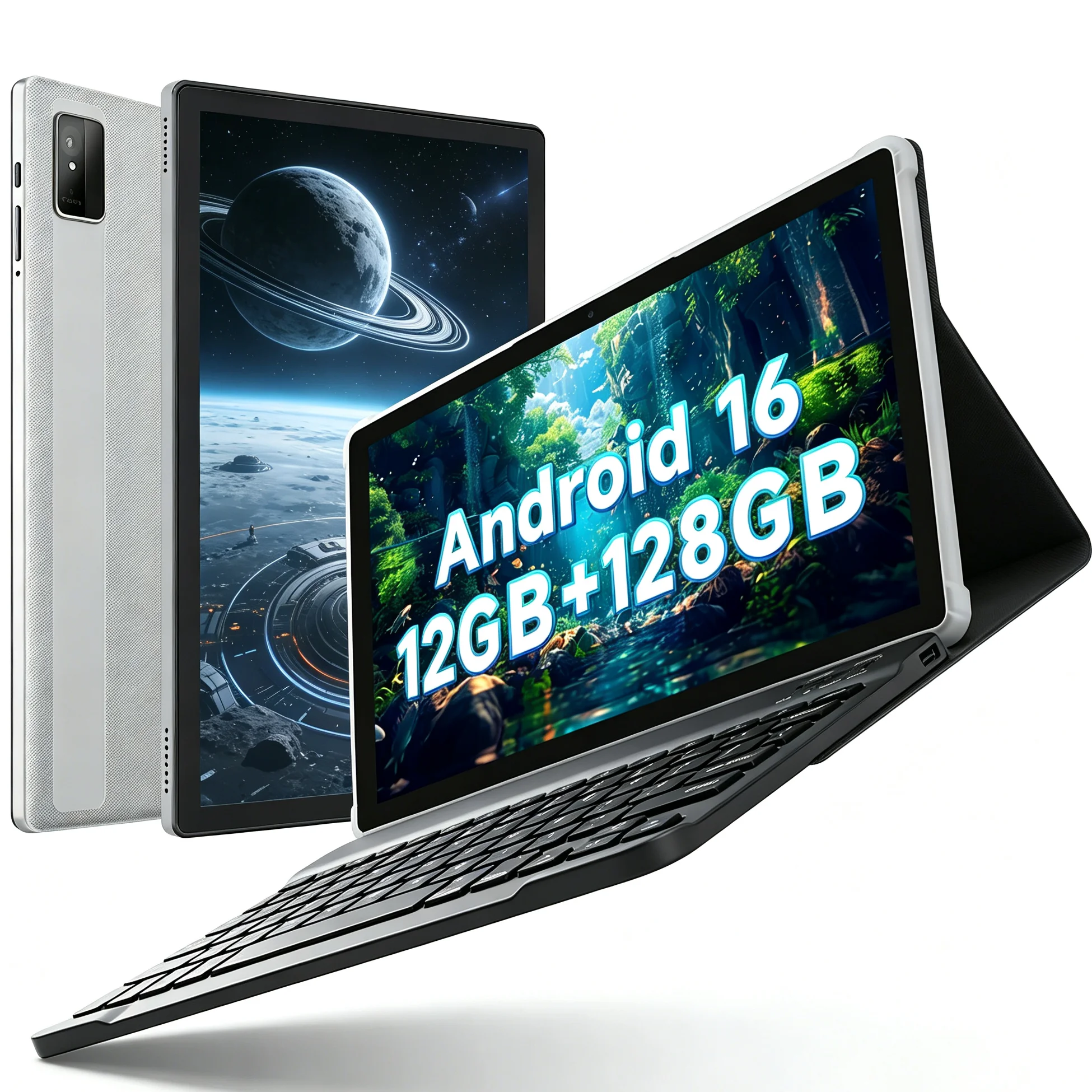 Paitanry 10.1 Inch GMS Android 16 Tablet 12GB RAM 128GB ROM 1TB Expandable Octa Core A537 WiFi 6 5000mAh Adults Learning Tablet