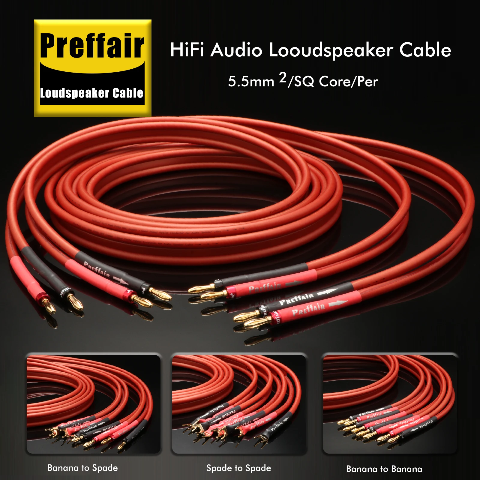 Home Cinema High End - Pair Speaker Cable High-End Purity Oxygen-free