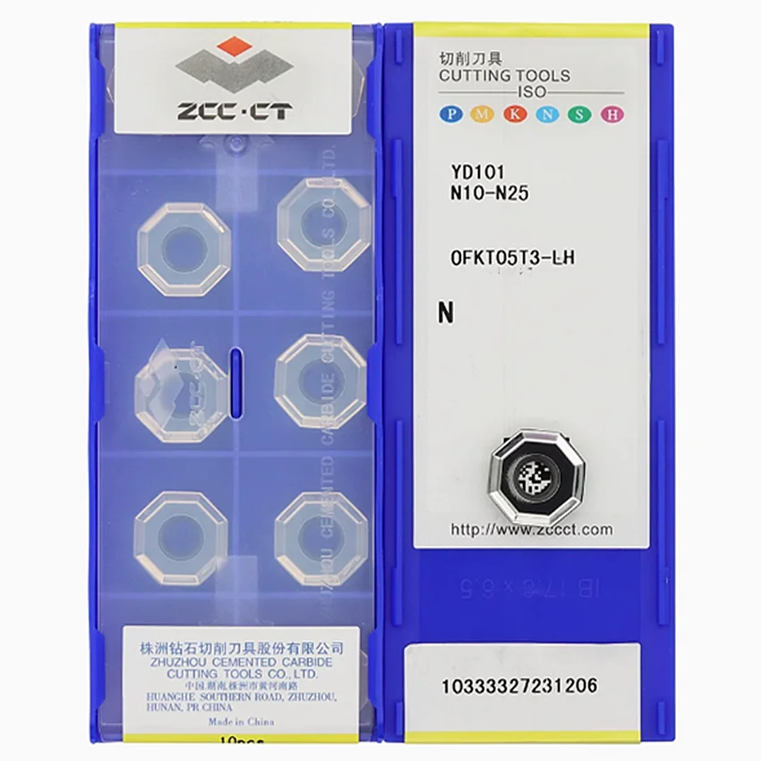 

OFKT05T3-DM YBD152/OFKT05T3-DM YBM251/OFKT05T3-DM YBM253/OFKT05T3-LH YD101 ZCC.CT CNC carbide inserts milling inserts 10pcs/box