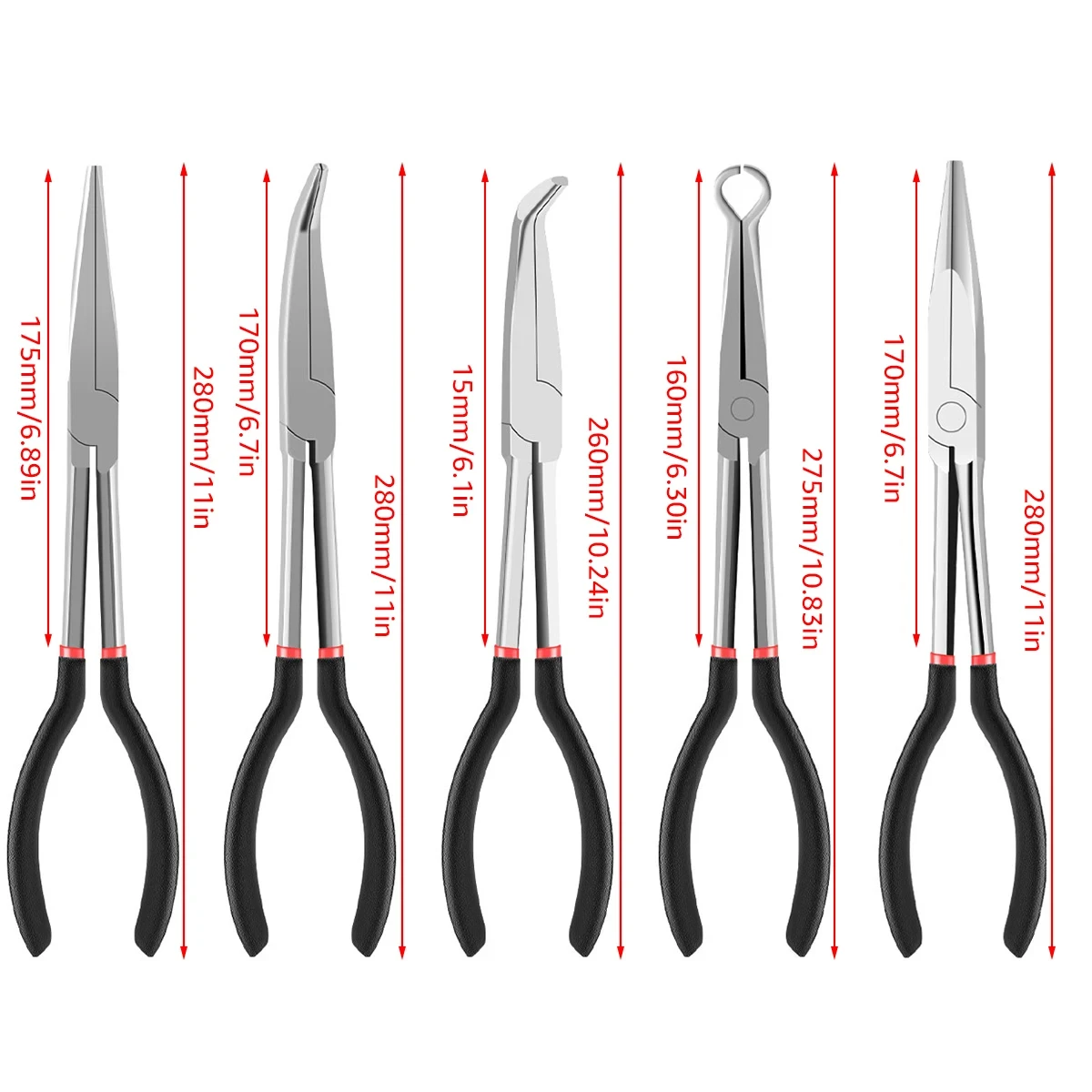 Alicate de pinça de mangueira, alicate de remoção de vela de ignição, cabo longo, alicate de desconexão elétrica, alicate de ajuda de solda, ferramentas de desmontagem de carro