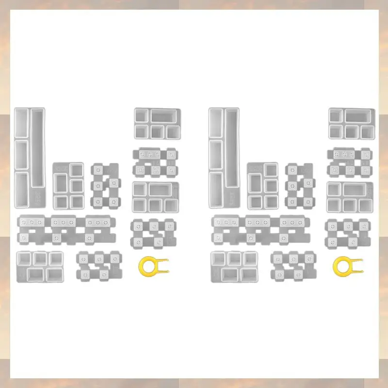 

Flash Trend 2 Set DIY Silicone Keycaps Resin Mold For Mechanical Keyboard Crystal Epoxy Molds For Cherry MX