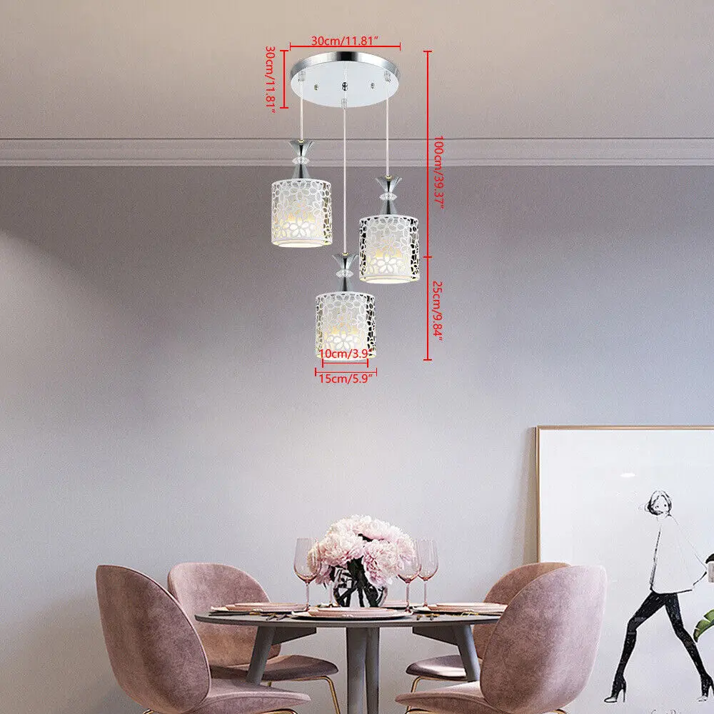 Modern European Flower Petal Shaped Ceiling Light LED Pendant Lamp Dining Room Chandelier Home Decor E27