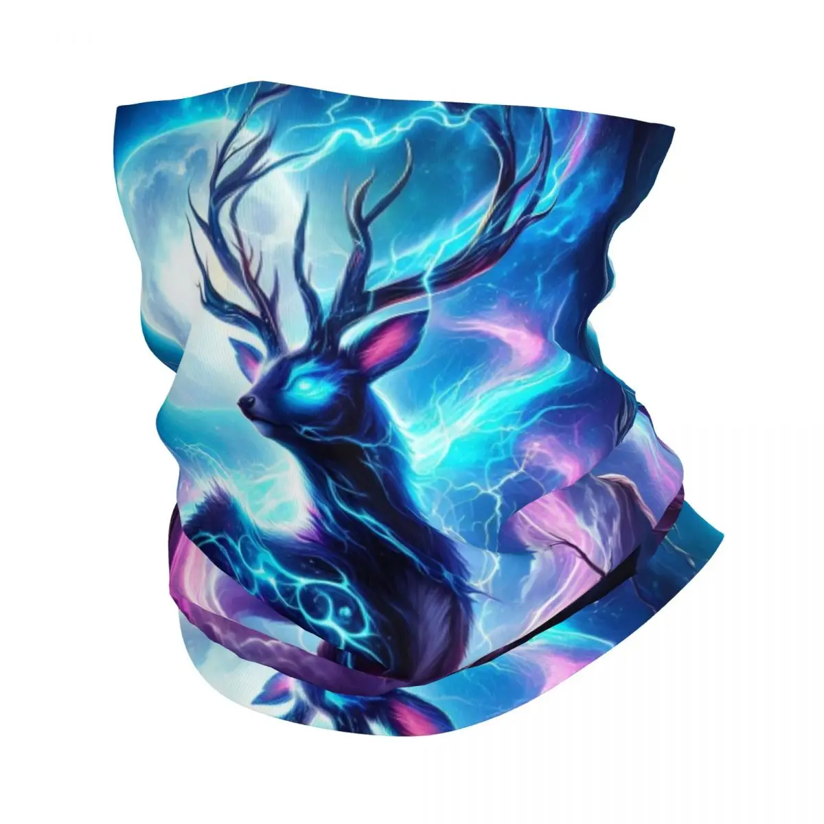 Glowing Deer Fantasy Bandana Neck Gaiter Printed Mask Scarf Warm Cycling Scarf Outdoor Sports Unisex Adult Windproof