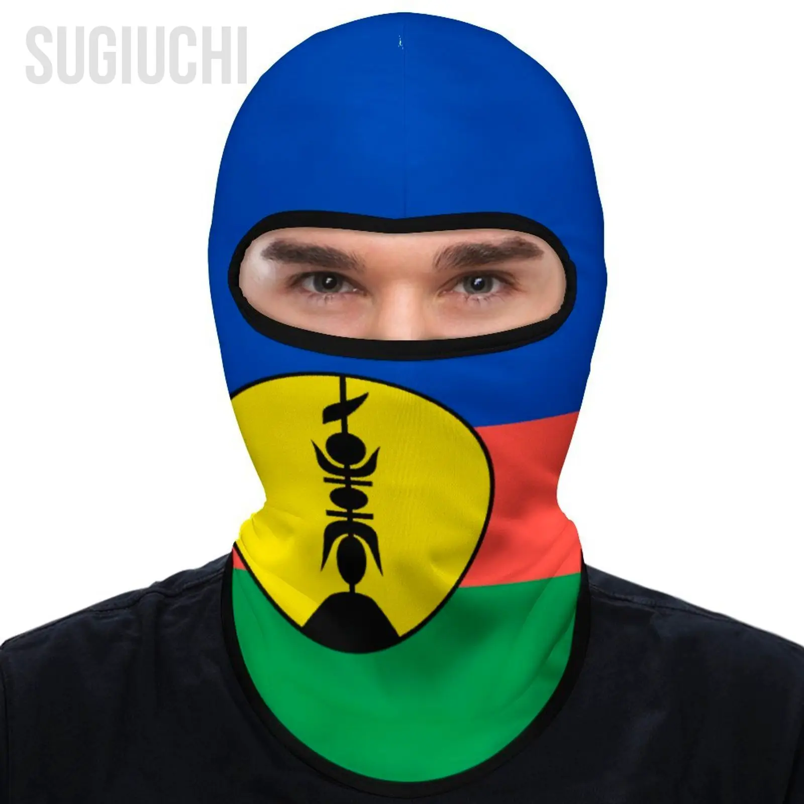 New Caledonia Flag Outdoor Cool Sunscreen Motorcycle Face Mask Moto Biker Wind Cap Stopper Windproof Bicycle Cycling Headgear