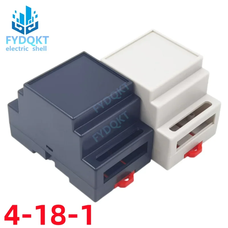 new DIN 35-Rail PLC 88X54X59MM Fire Detection Material Instrument Shell Controller Case Rail Junction Box 4-18 4-18-1 4-18-2 image 4