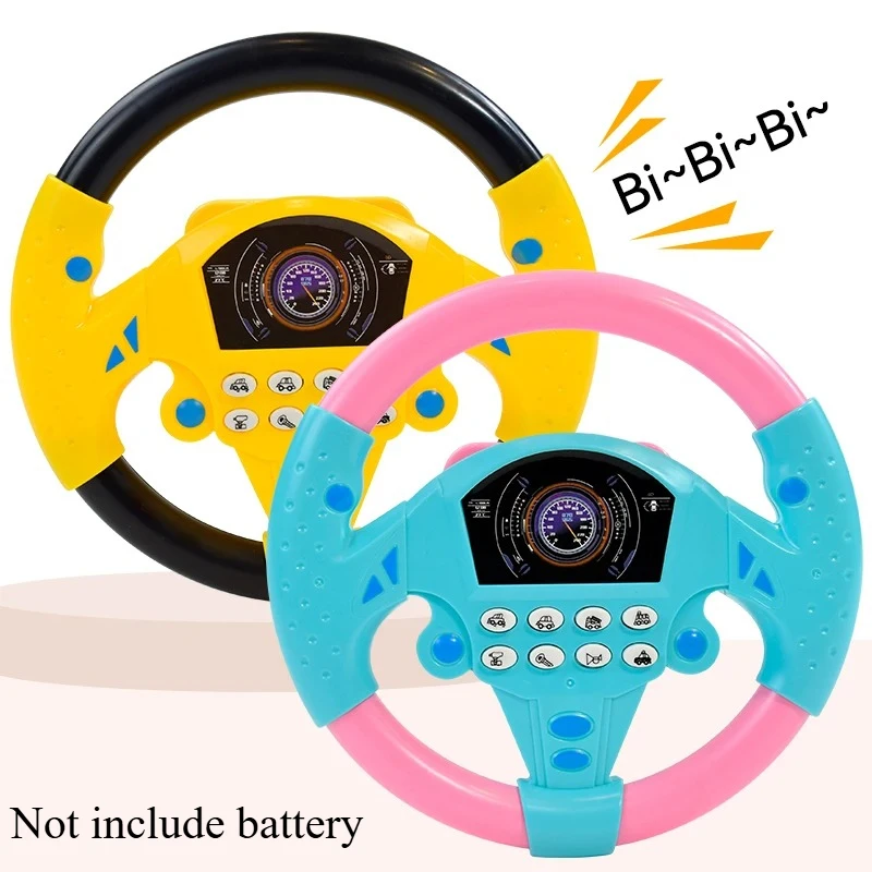

Электрическая игрушка-руль со световым звуком для маленьких детей, обучающая портативная игрушка с имитацией руля вождения, вокальные игрушки
