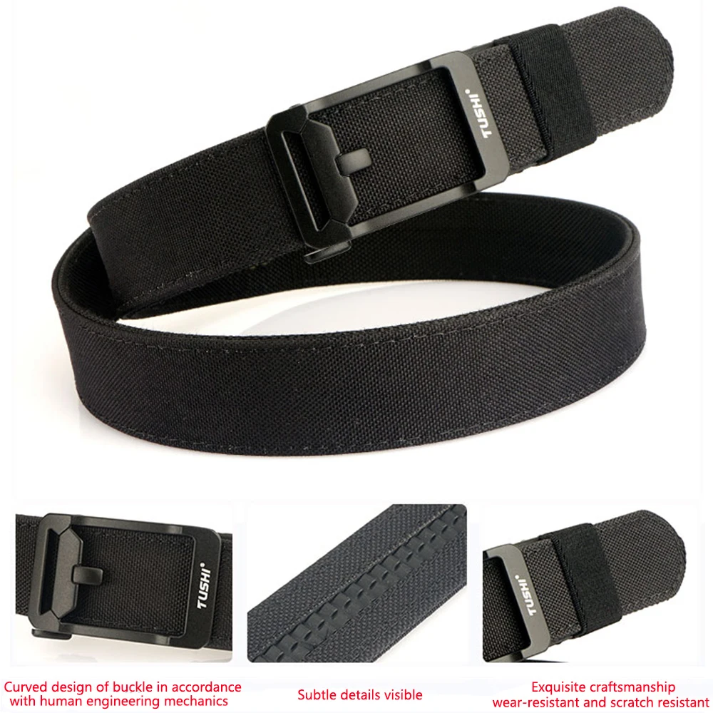 TUSHI Neue Militär Gun Gürtel für Männer Nylon Metall Automatische Schnalle Polizei Duty Gürtel Taktische Outdoor Gürtel IPSC Zubehör – Detail 12
