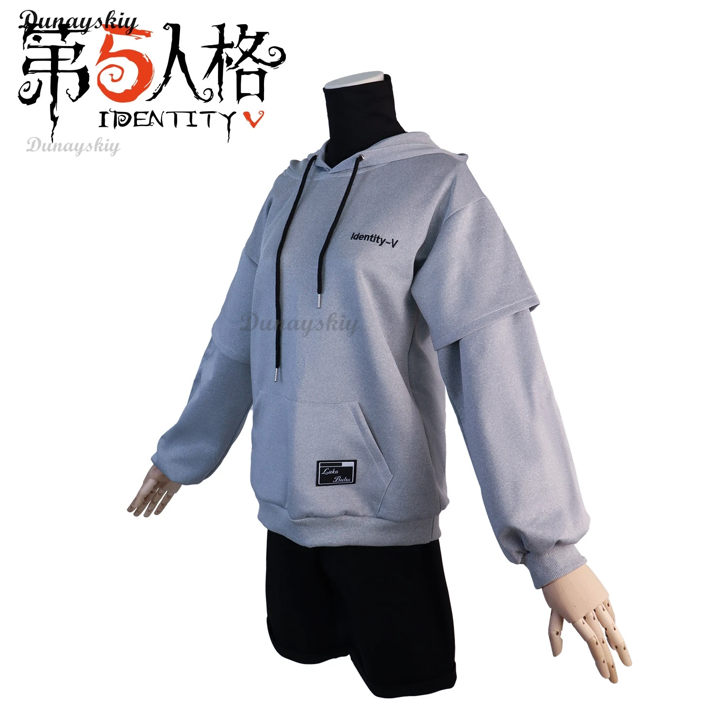 Game Identity V Luca Balsa Prisoner Cosplay Costume Esports Hoodie Daily Uniforms Luca Balsa Wig Halloween Party Customized