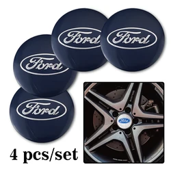4Pcs 56mm Car Emblem Auto Wheel Center Hub Caps Decal Accessor For Ford Focus Fiesta Puma Ranger Kuga MK7 MAX F150 Mondeo Escape