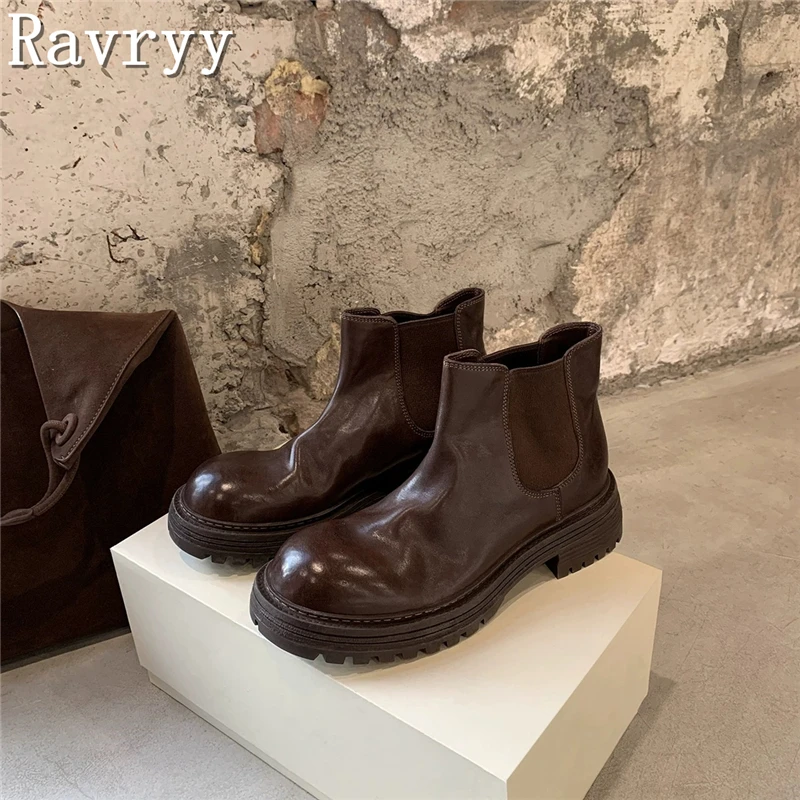 جولة تو سميكة سوليد الرجال حذاء من الجلد موجزة الارتفاع زيادة الانزلاق على شريط مرن الكاحل الخريف الجوارب #5