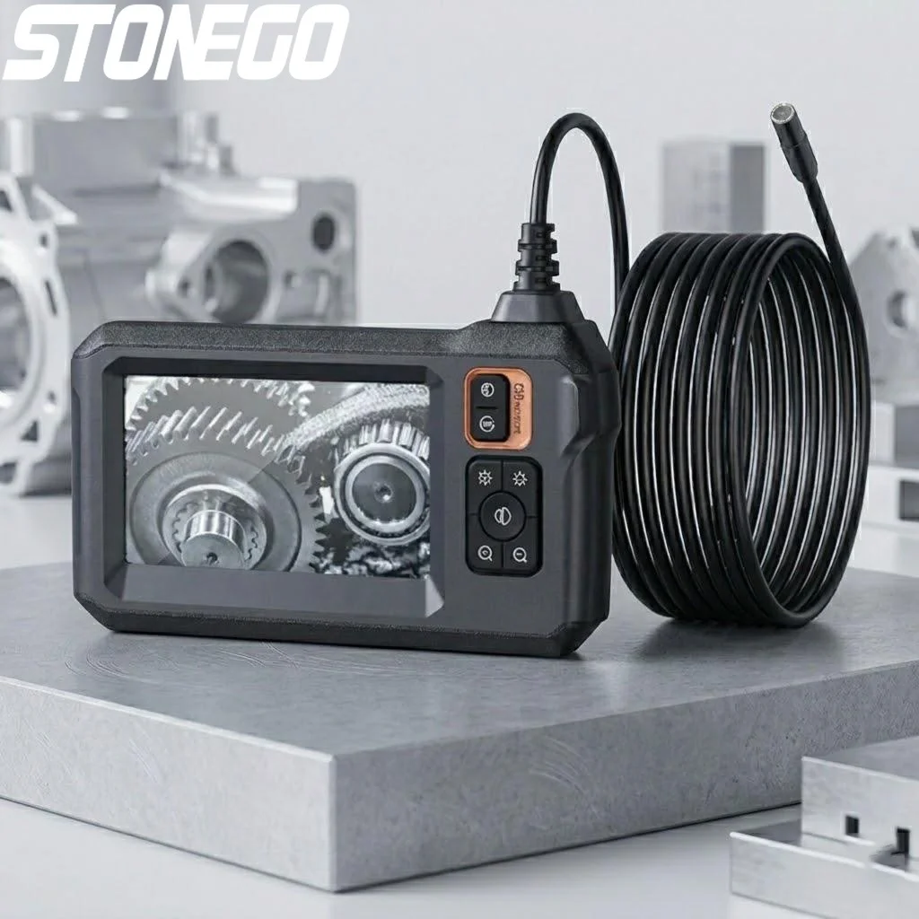 

1080P HD WiFi Endoscope 43 Inch Display 10m Cable Dual Head 2600mAh Auto Electrical Pipeline Inspection Tool