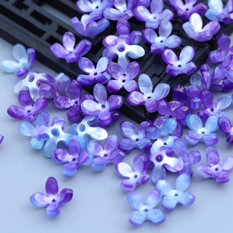 10-50pcs Flower Beads Caps Czech Glass Petal Charms Pendants Loose Spacer Bead for Jewelry Making DIY Accessories Wholesale
