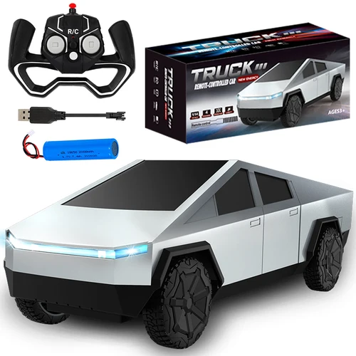 Cyber Pickup-coche Teslainger eléctrico con Control remoto, coche de carreras de juguete, cargador eléctrico, coche deportivo, modelo para niño