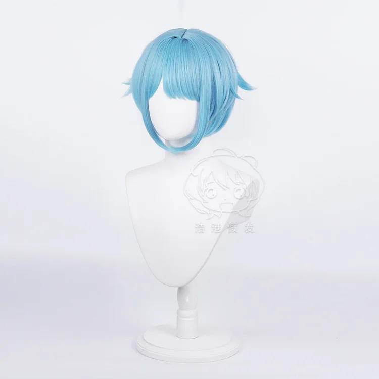 Conjunto estrelas shino hajime perucas mulher céu azul cabelo curto festa de halloween desempenho peruca anime con cosplay acessórios traje