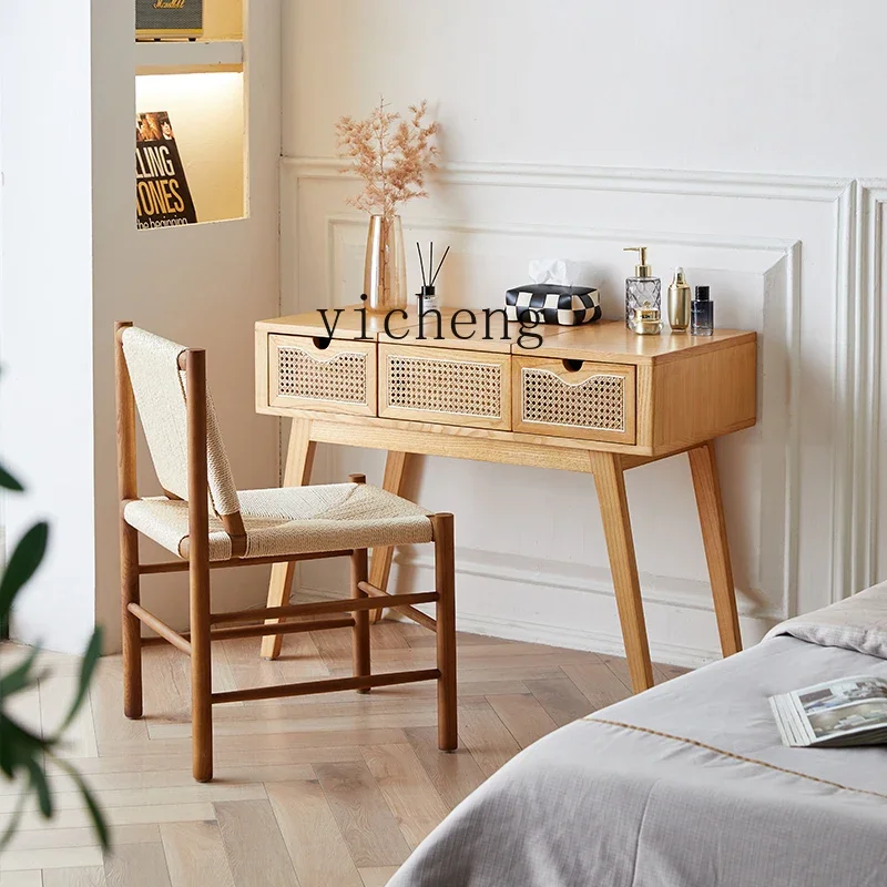 TQH6.14 rattan dresser bedroom surprise quiet wind modern simple natural rattan makeup table