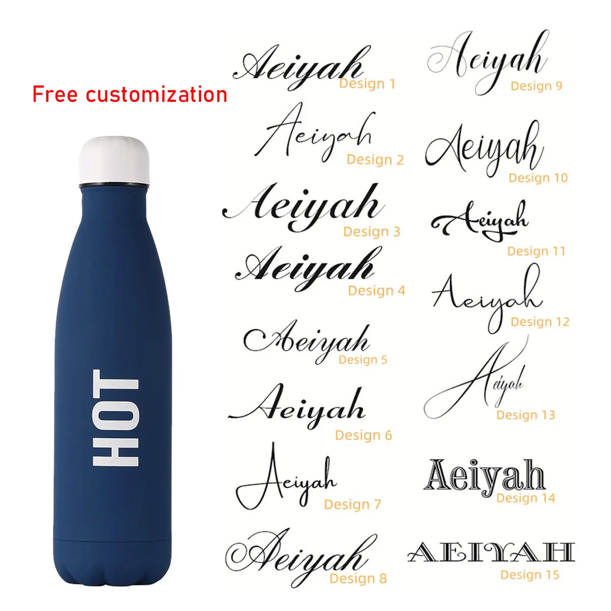 Персонализированная спортивная бутылка для воды из нержавеющей стали, изолированный кувшин большой емкости с двойными стенками и крышкой, портативный Drinkwa