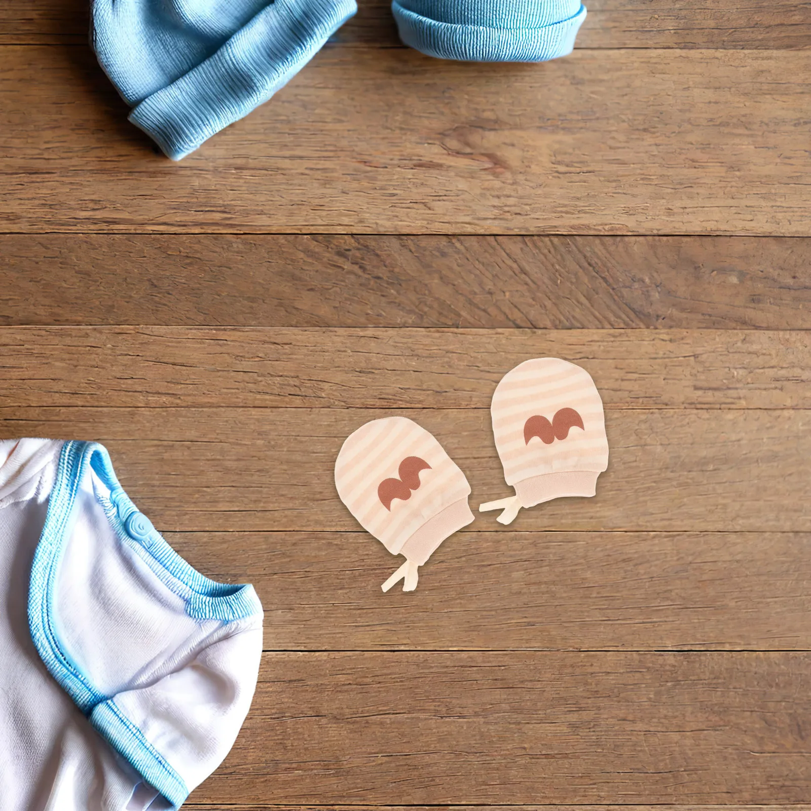 4Pairs Newborn Cotton Mittens Baby No-Scratch Infant Gloves Soft Comfortable Hand Protection Baby Mittens Newborn