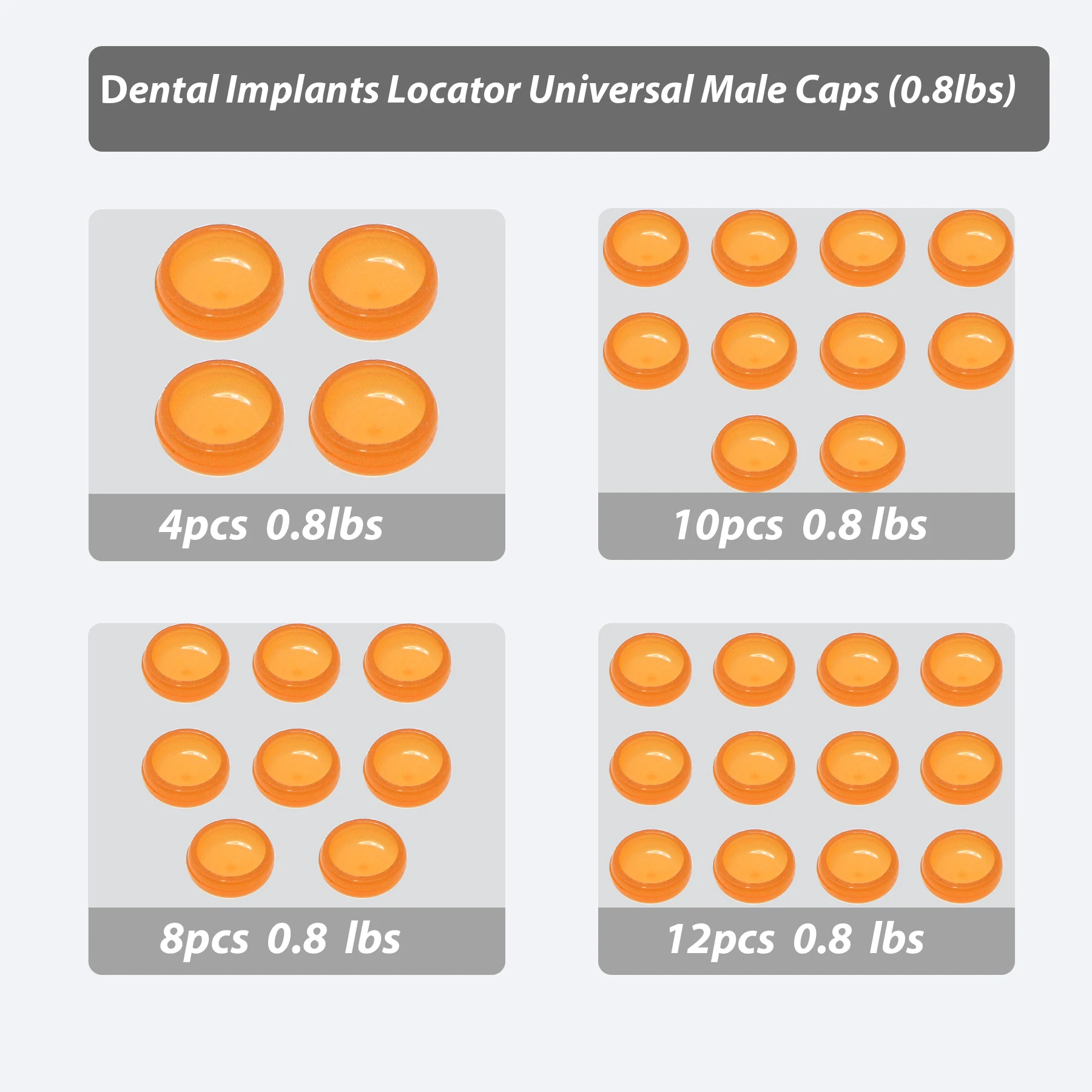 0.8Ibs Overdenture  L0cator Abutments Retention Caps For Implant Inserts
