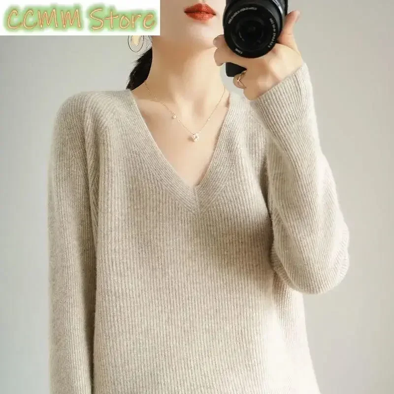 

Fashion Solid Color Loose Screw Thread Sweaters Female Clothing Autumn Winter Casual Pullover Tops Loose All-match Knitted Warm