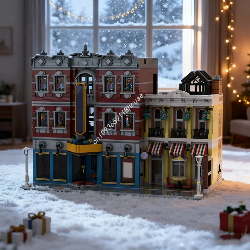 

839 шт. MOC Jazz Club XL модульная модель строительные блоки строительная сборка DIY идея кирпичные игрушки детский рождественский подарок на день рождения