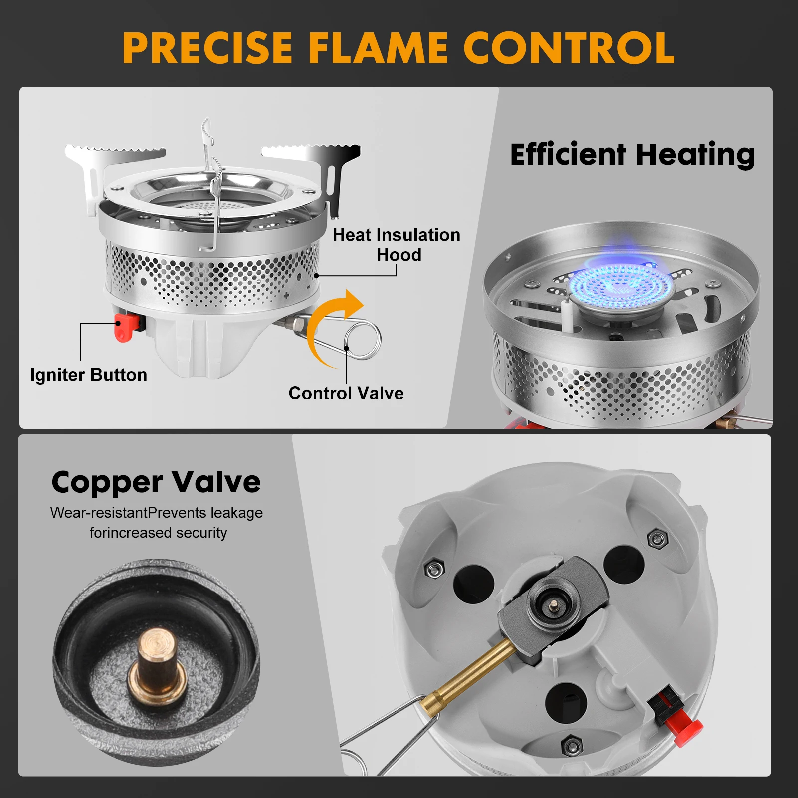 Imagem -04 - Sistema de Cozinha Portátil com Trocador de Calor Panela Mochila Fogão de Acampamento com Tripé Suporte de Panela 1.4l