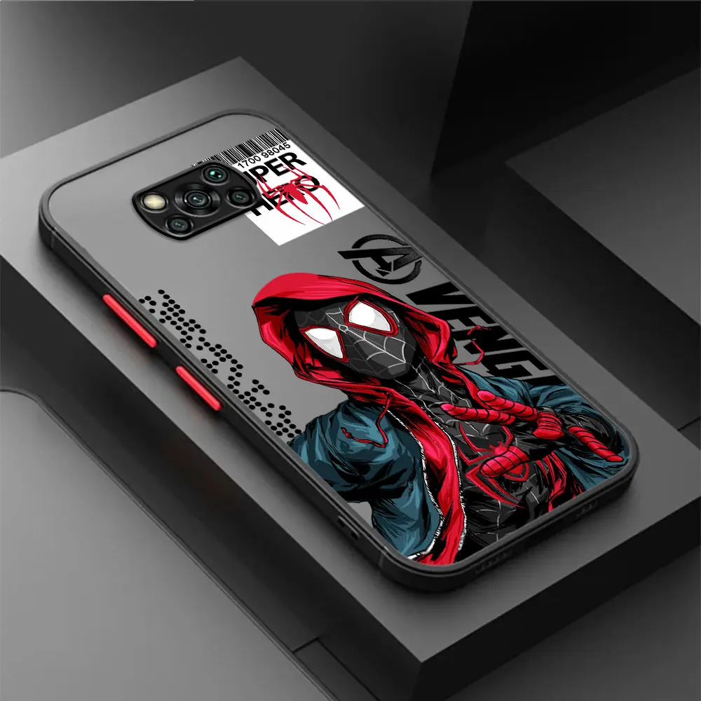 Sipiderman Gwen Case for Xiaomi Poco X4 Pro F3 C50 C51 X4 GT M5 X3 NFC C40 M5s X5 Pro X3 Shockproof Print Marvel Cover