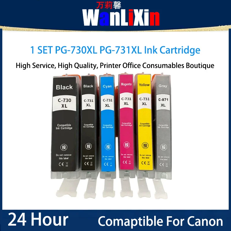 

1 set PGI-730 CLI-731 Ink Cartridge Compatible For Canon PIXMA TS8870 HongKong Version