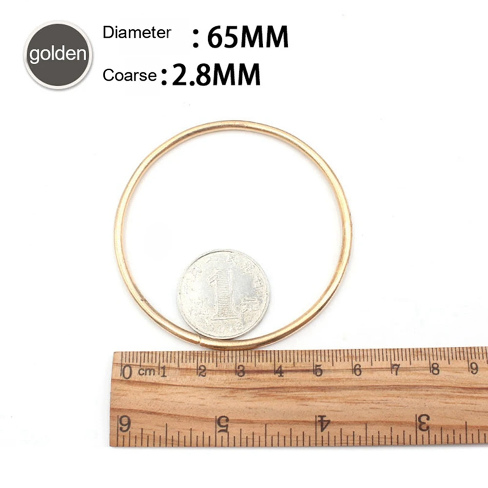 xingxing 100PCS Gold Color Big Dream Catcher Circle Ring Craft Rings for Dream Catchers Hoops Hanging DIY Connectors 65MM