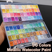 20/60/96 Glitter Watercolor Paint Mini Forestry Shifting Watercolor Painting Set, Color Shifting Watercolor Paint Kit