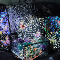 10 pcs Vintage Sticker pack Creative Dark spider web themed ledger decor Adhesive Diy Sticker handmade Junk Journal Supplies