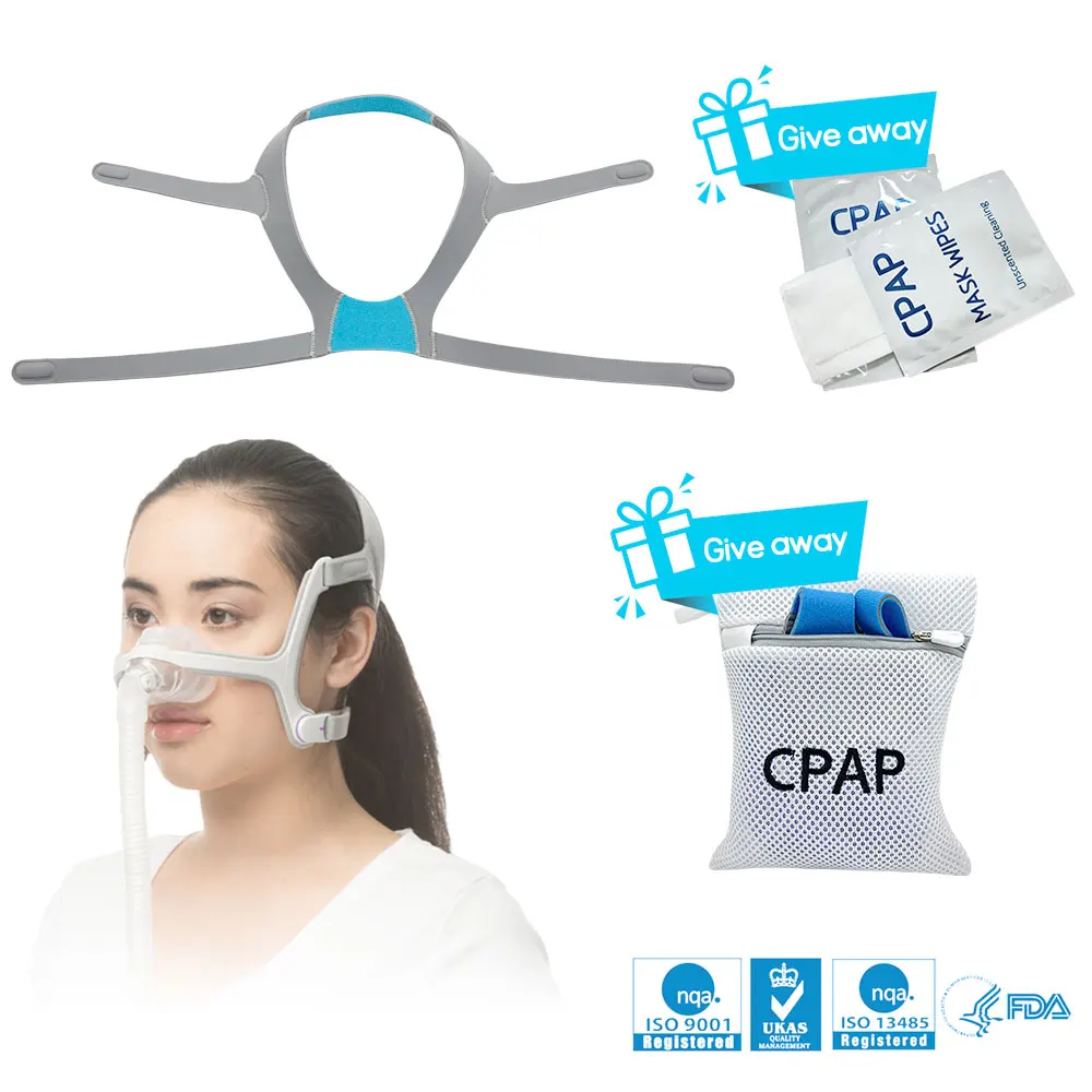 Wymienna opaska na głowę do maski Resmed Airfit N20 Maska nosowa unisex CPAP Regulowana wymienna opaska na głowę do bezdechu podczas snu