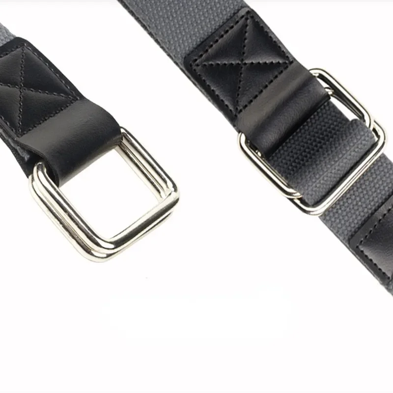 high-quality Fashion Casual Canvas Belt Women Double Loop Buckle Jeans Belt Male Female Young Student Decorative Belt for Men